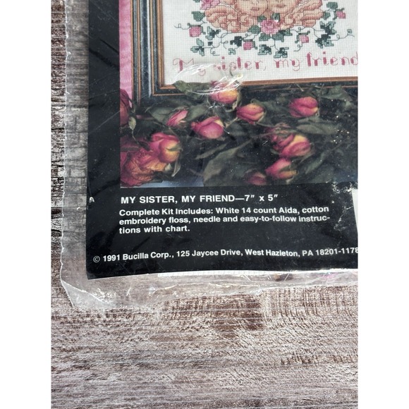 BUCILLA Gallery of Stitches MY SISTER, MY FRIEND 7" x 5" - Picture 3 of 4